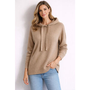 Women's Stitchdrop Beige/Tan Soft Hoodie M